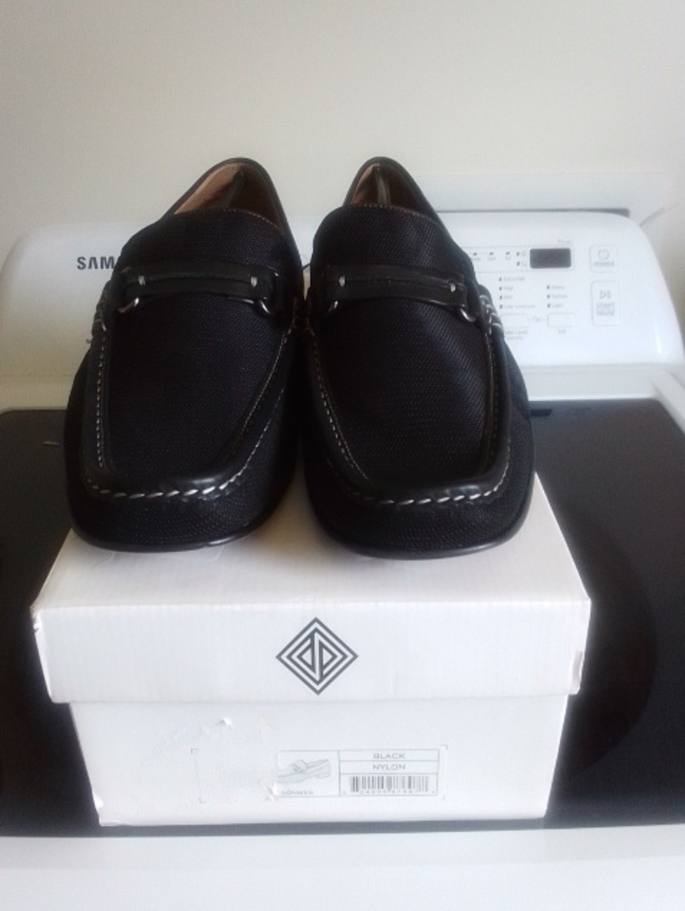 Men's Black Nylon Slip-On Loafers